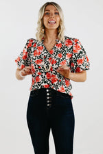 The Naya Floral Puff Sleeve Blouse - FINAL SALE