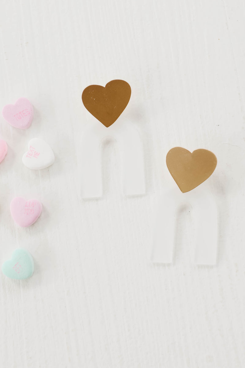 The Lovie Rainbow Heart Earring