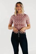 The Tuttle Floral Lettuce Trim Top - FINAL SALE