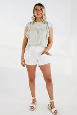 The Lennon Flutter Sleeve Swiss Dot Top - FINAL SALE