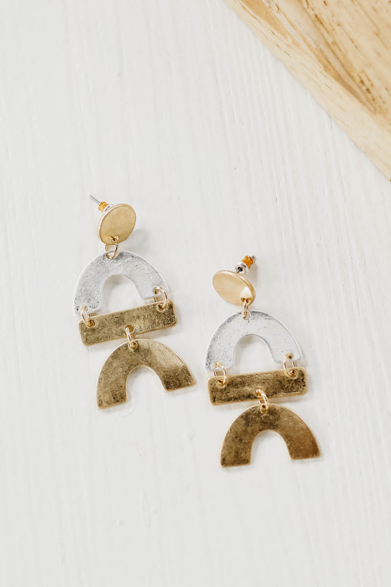 The Kian Two Tone Drop Earring